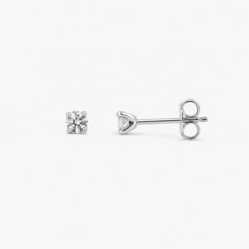 Brinco Ponto de Luz Prata 925 Zircônia - 3mm