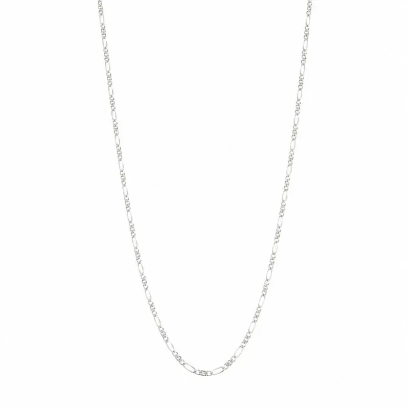 Corrente Masculina Infantil Elo 3 em 1 Prata 925  Fina - 45cm