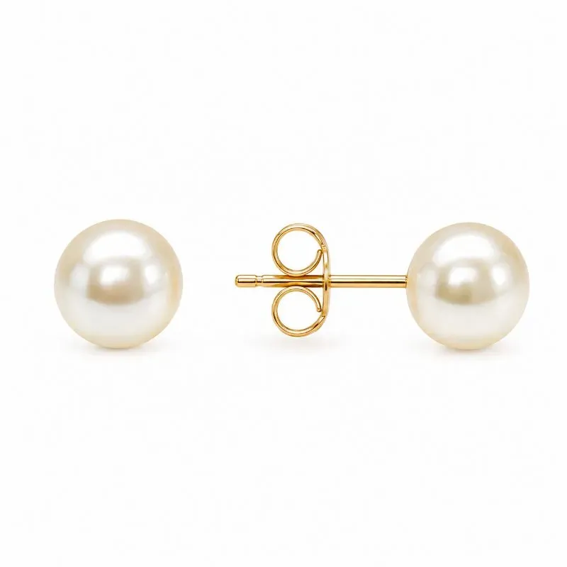 Brinco Pérola Banhado a Ouro 18k - 8 mm