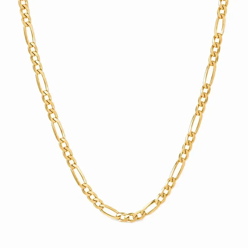 Corrente Infantil Elo 3x1 (3mm) Banhado a Ouro 18k - 50 cm