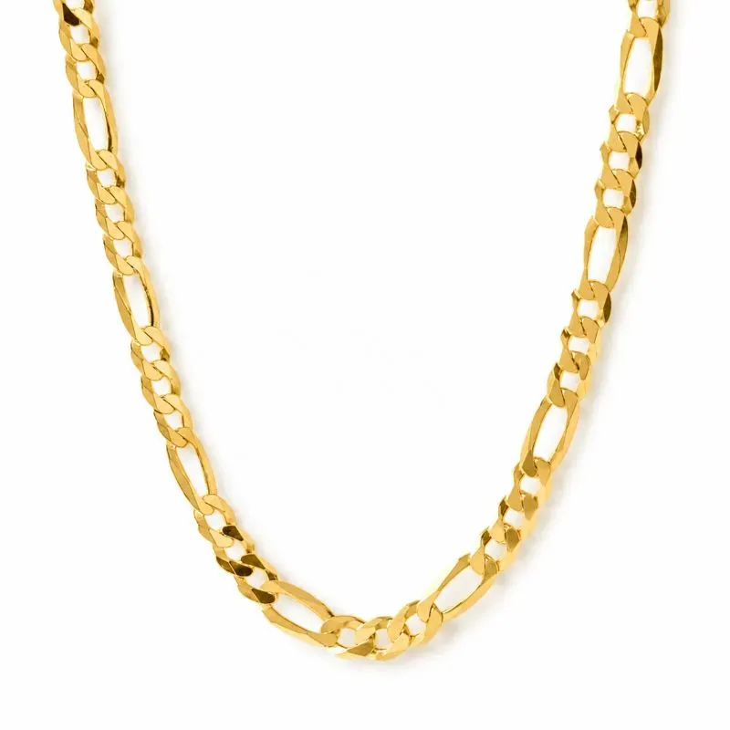 Corrente Elo 3x1 (8mm) Banhado a Ouro 18k - 60 cm