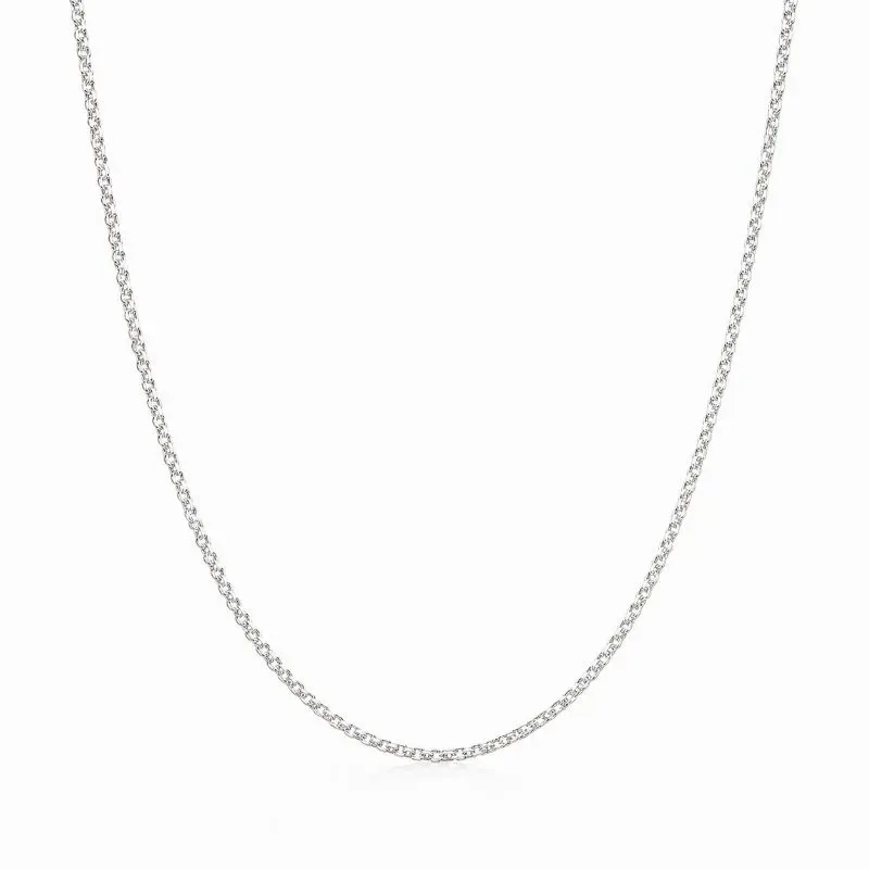 Corrente Elo Cadeado Duplo (2mm) Prata 925 - 45 cm