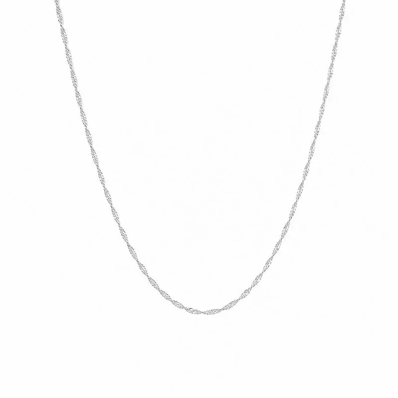 Corrente Singapura Prata 925 - 40 cm + 5 cm (Alongador)
