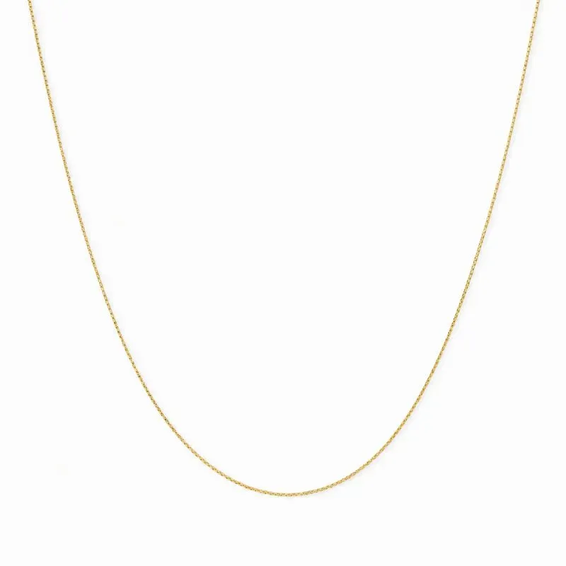 Corrente Veneziana (0,5mm) Banhada a Ouro 18k - 45 cm