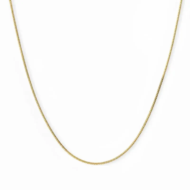 Corrente Veneziana (1mm) Banhada a Ouro 18k - 90 cm