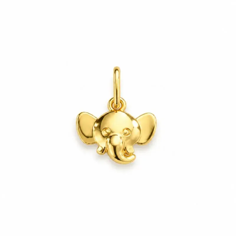 Pingente Elefante Banhado a ouro 18k - 8 mm