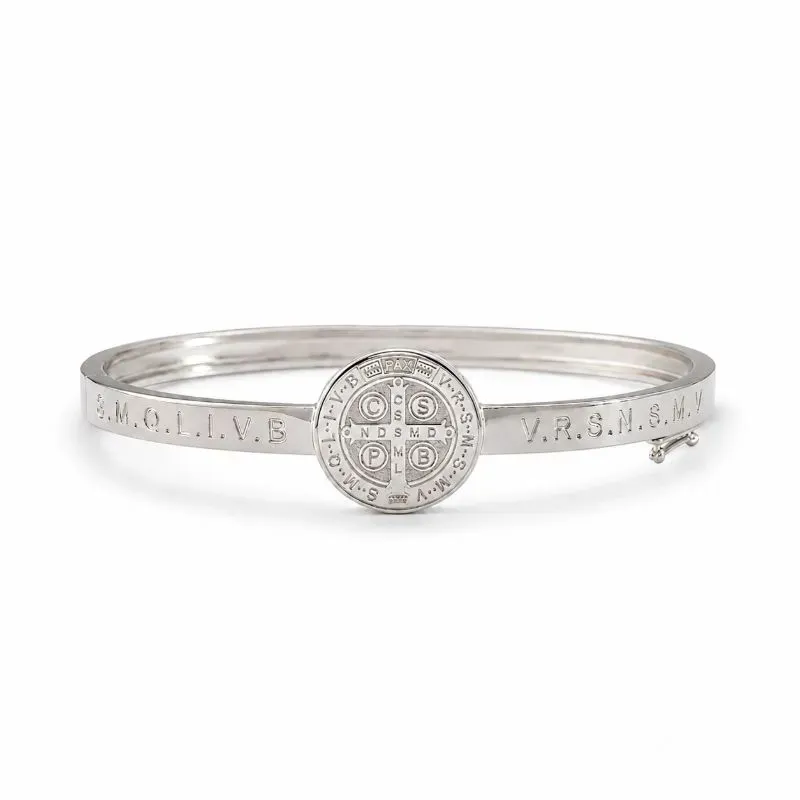 Pulseira Bracelete São Bento Folheado a Prata