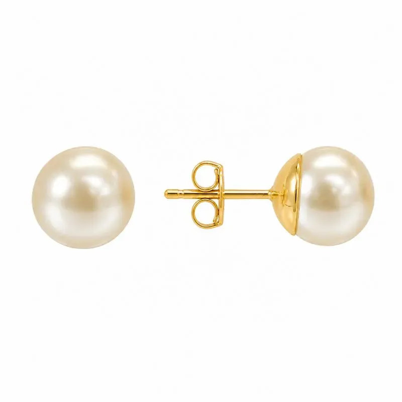 Brinco Pérola Banhado a Ouro 18k - 10 mm