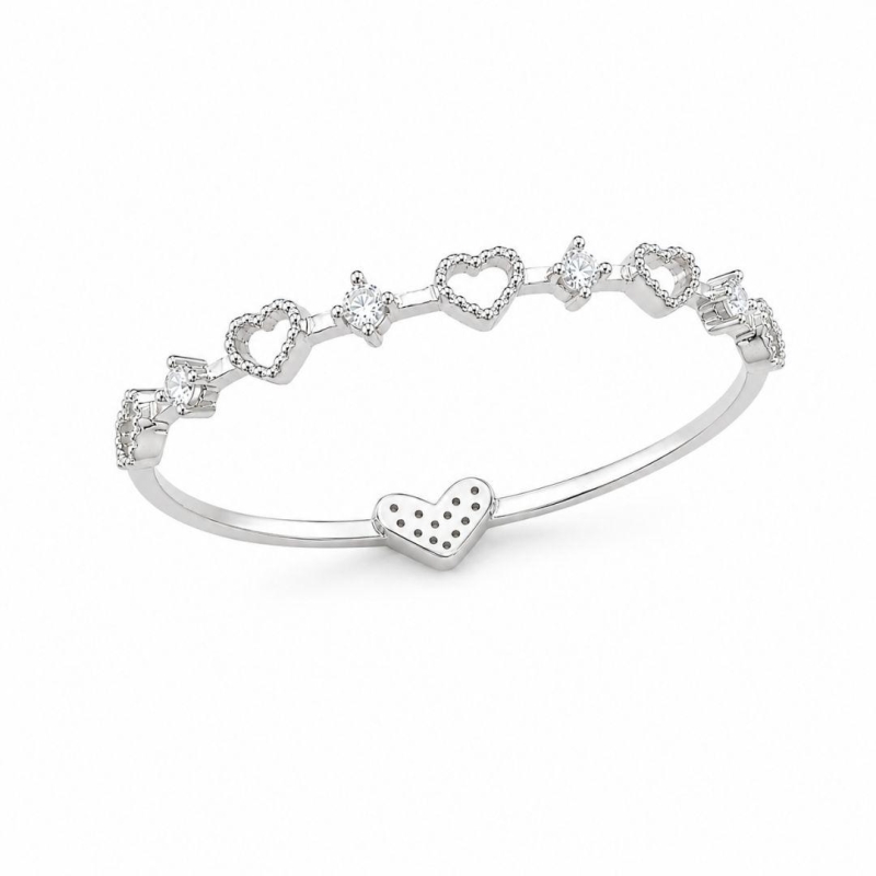 Anel Coração 2 em 1 Prata 925 com Zircônias