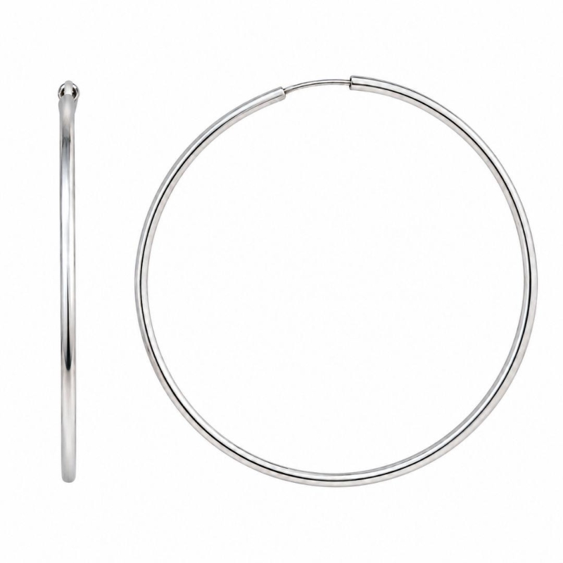 Brinco Argola Grande Prata 925 - 6 cm