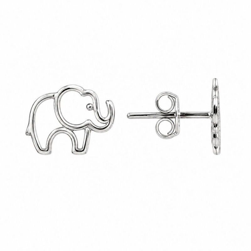 Brinco Elefante Vazado Prata 925 - 1,1 cm