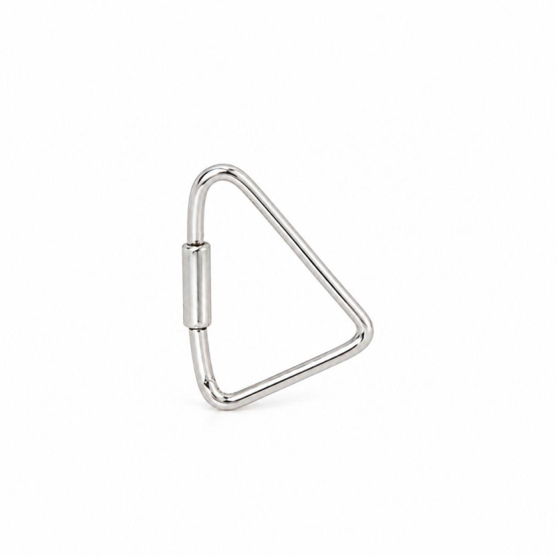 Brinco Piercing Triangulo Prata 925 - 1 cm