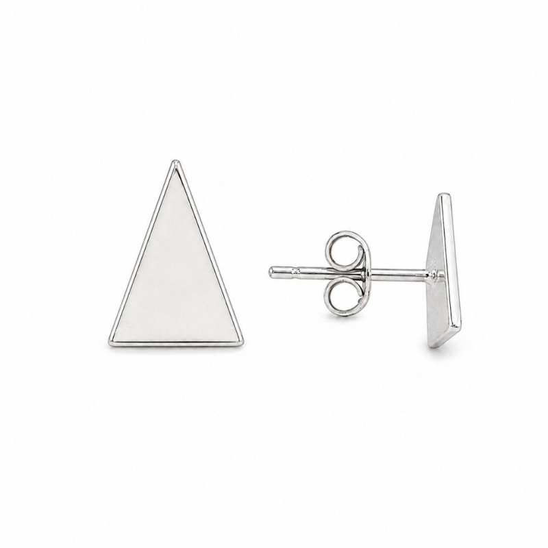Brinco Triangulo Liso Prata 925 - 1 cm