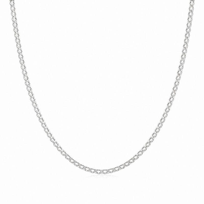 Corrente Elo Cadeado Duplo (2mm) Prata 925 - 45 cm
