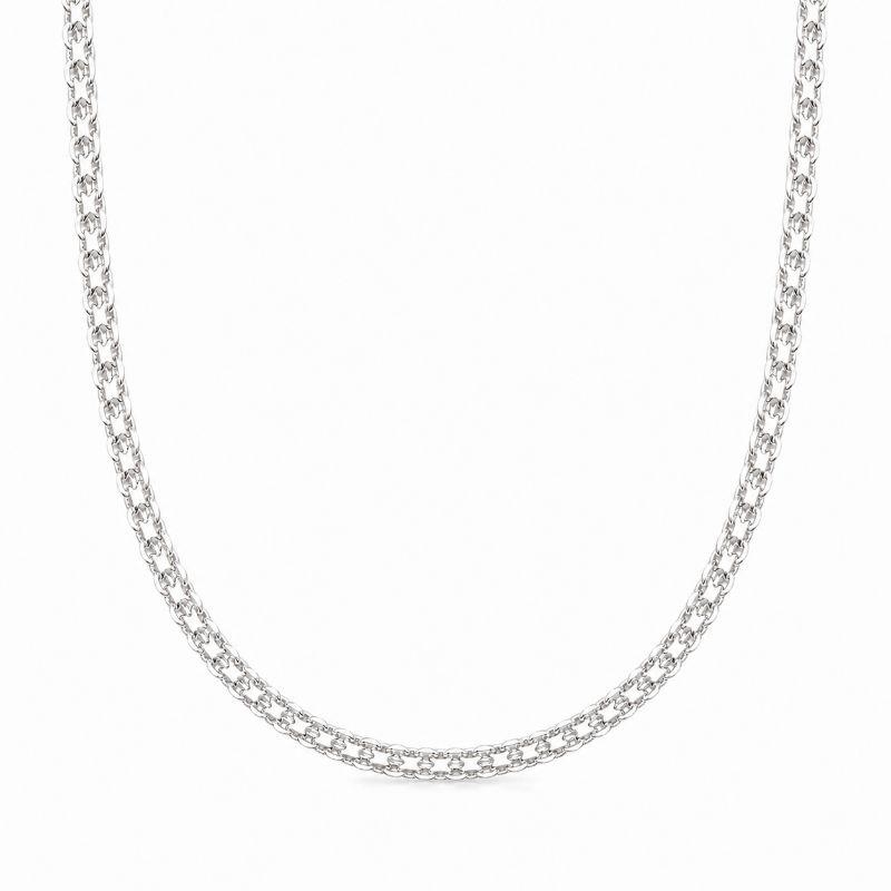 Corrente Elo Cadeado Duplo (3mm) Prata 925 - 45 cm