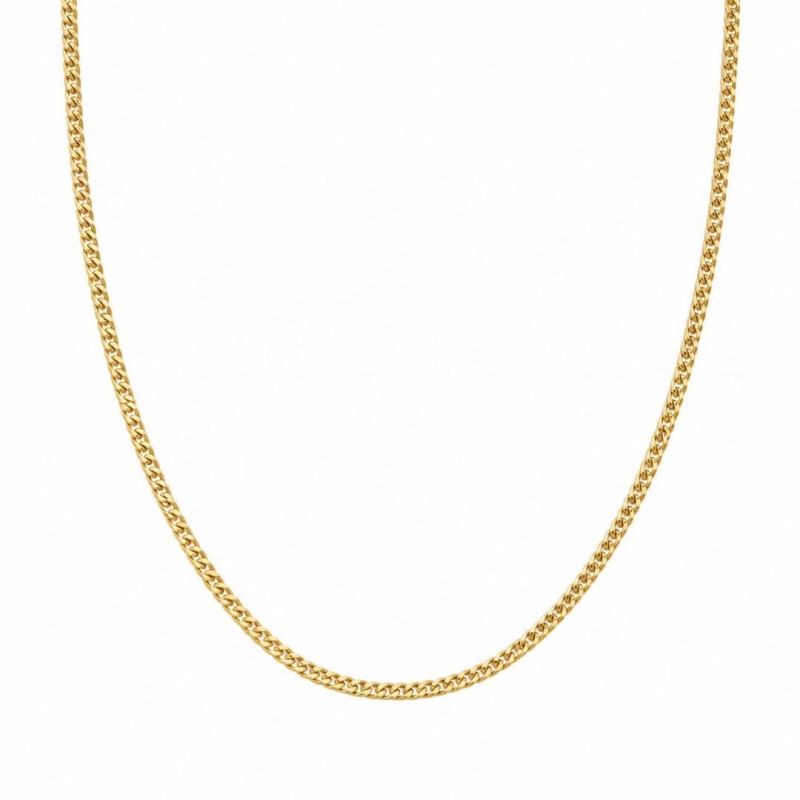 Corrente Masculina Elo 1 em 1 Banhado a Ouro 18k - 60 cm