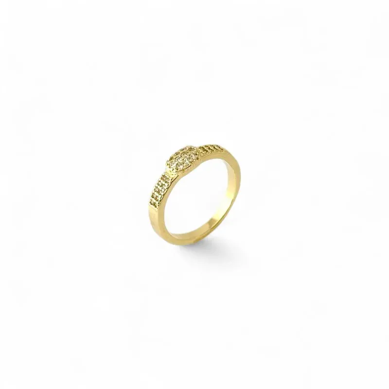 Anel Banhado a Ouro 18k Cravejado com Zircônias Tam22 Anel Banhado a Ouro 18k Cravejado com Zircônias Tam22