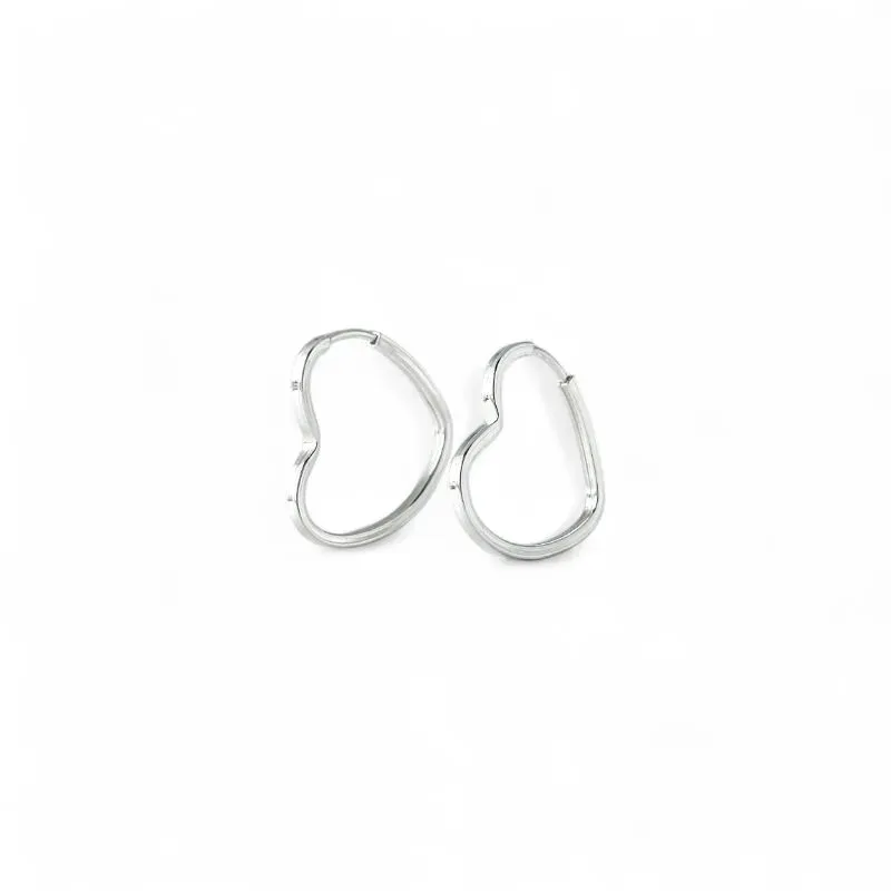 Brinco Argola Coração Prata 925 - 1,6cm Brinco Argola Coração Prata 925 - 1,6cm