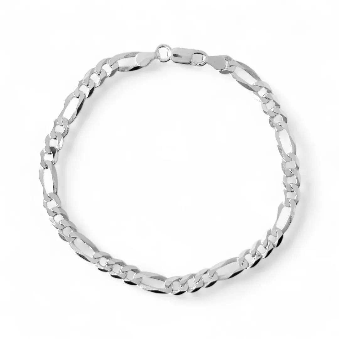 Pulseira Masculina Prata 925 Elo 3 em 1- 21cm