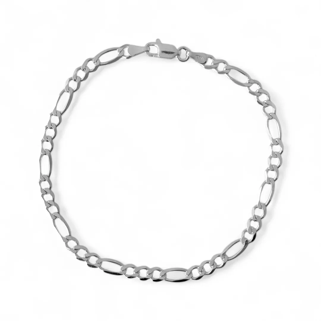 Pulseira Masculina Prata 925 Elo 3 em 1