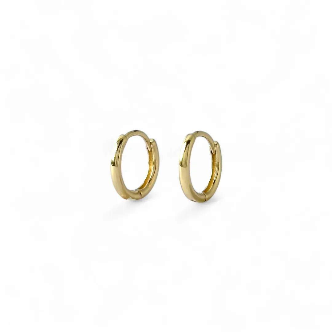 Brinco Argola Lisa Banhado a Ouro 18K- 1,2cm