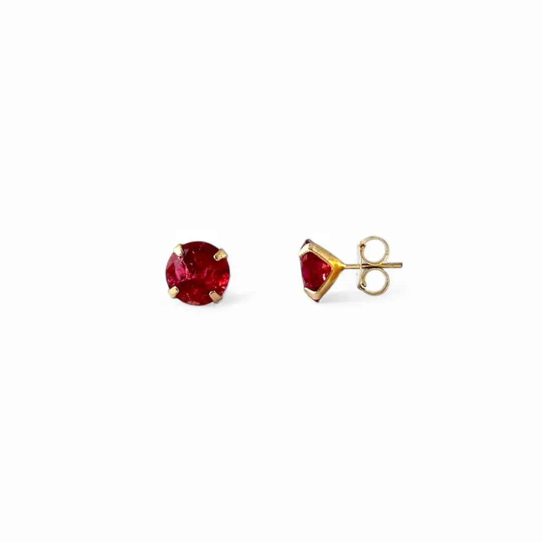Brinco Banhado a Ouro 18k com Zircônia Rosa Fusion - 10mm