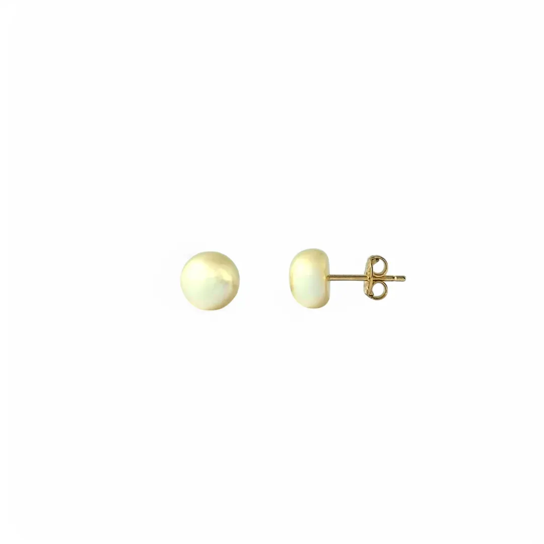 Brinco Meia Pérola Banhado a Ouro 18K