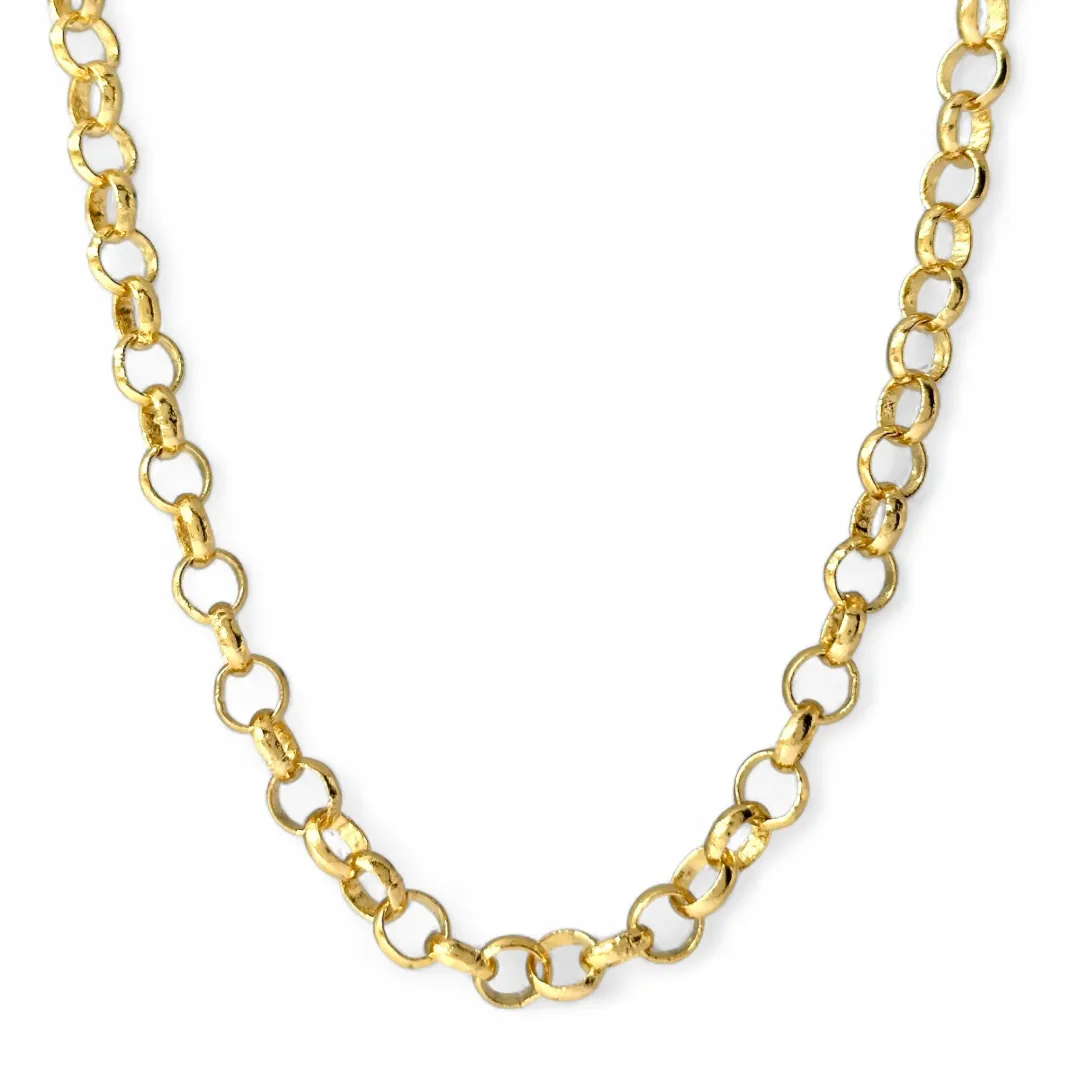 Colar Elo Português Banhado a Ouro 18k