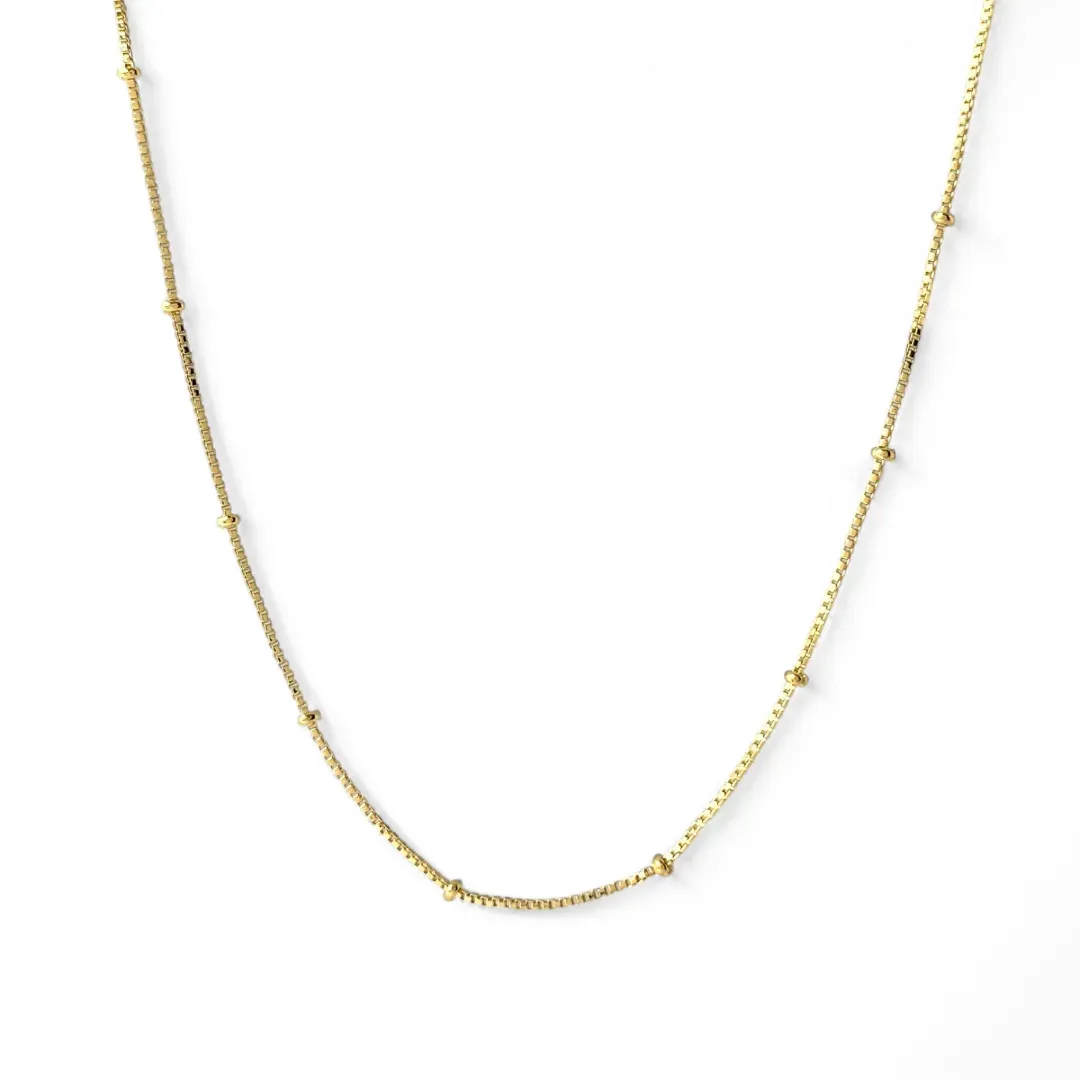 Colar Veneziana e Bolinhas Banhado a Ouro 18k - 45cm