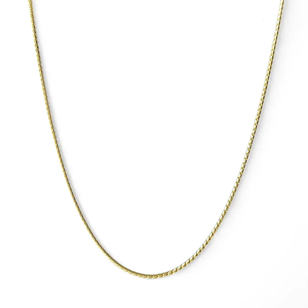 Corrente Fio Fino Laminado Banhada a Ouro 18k