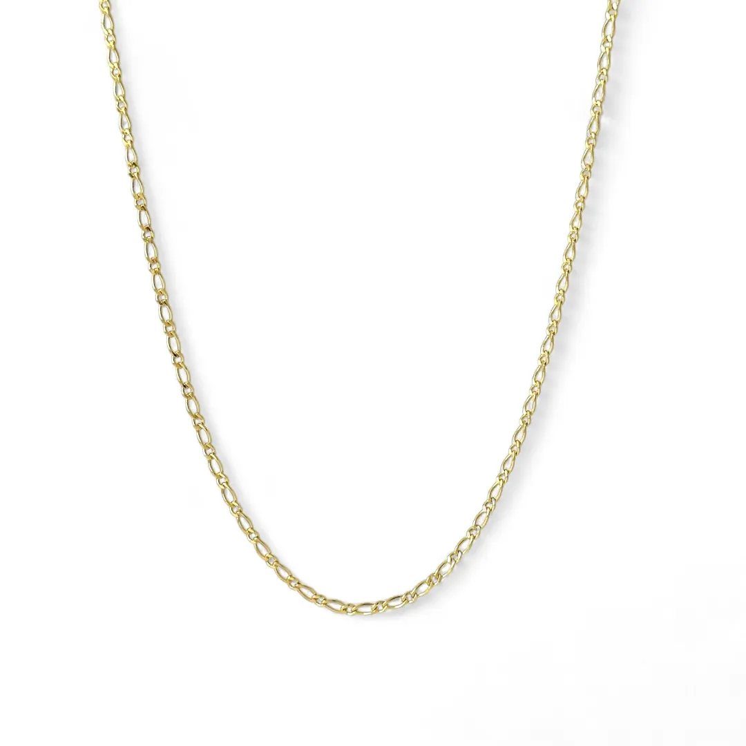 Corrente Maculina Elo 1 em 1 Banhada a Ouro 18k - 60cm