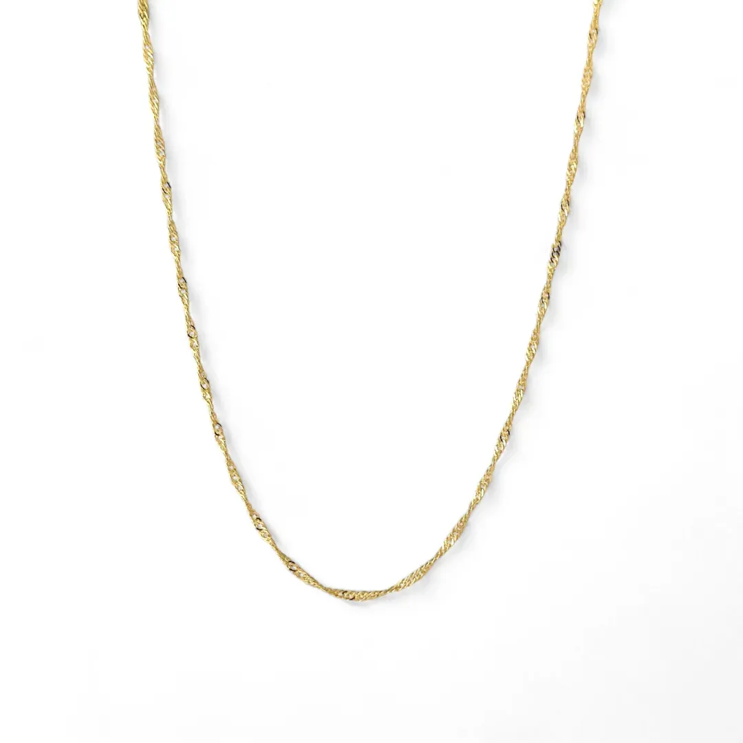 Corrente Singapura Banhada a Ouro 18k - 40cm