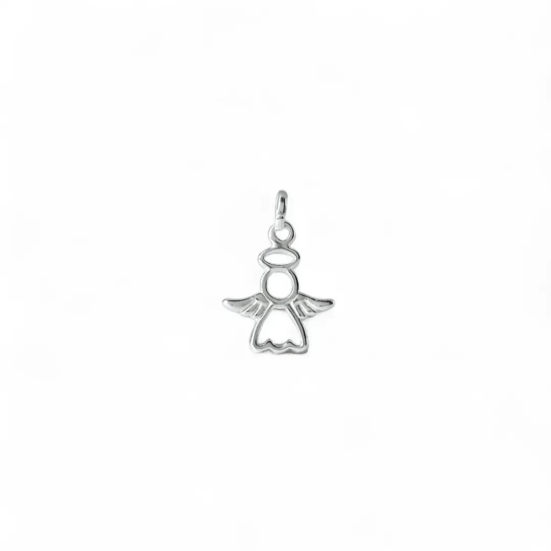 Pingente Anjo Prata 925 Vazado