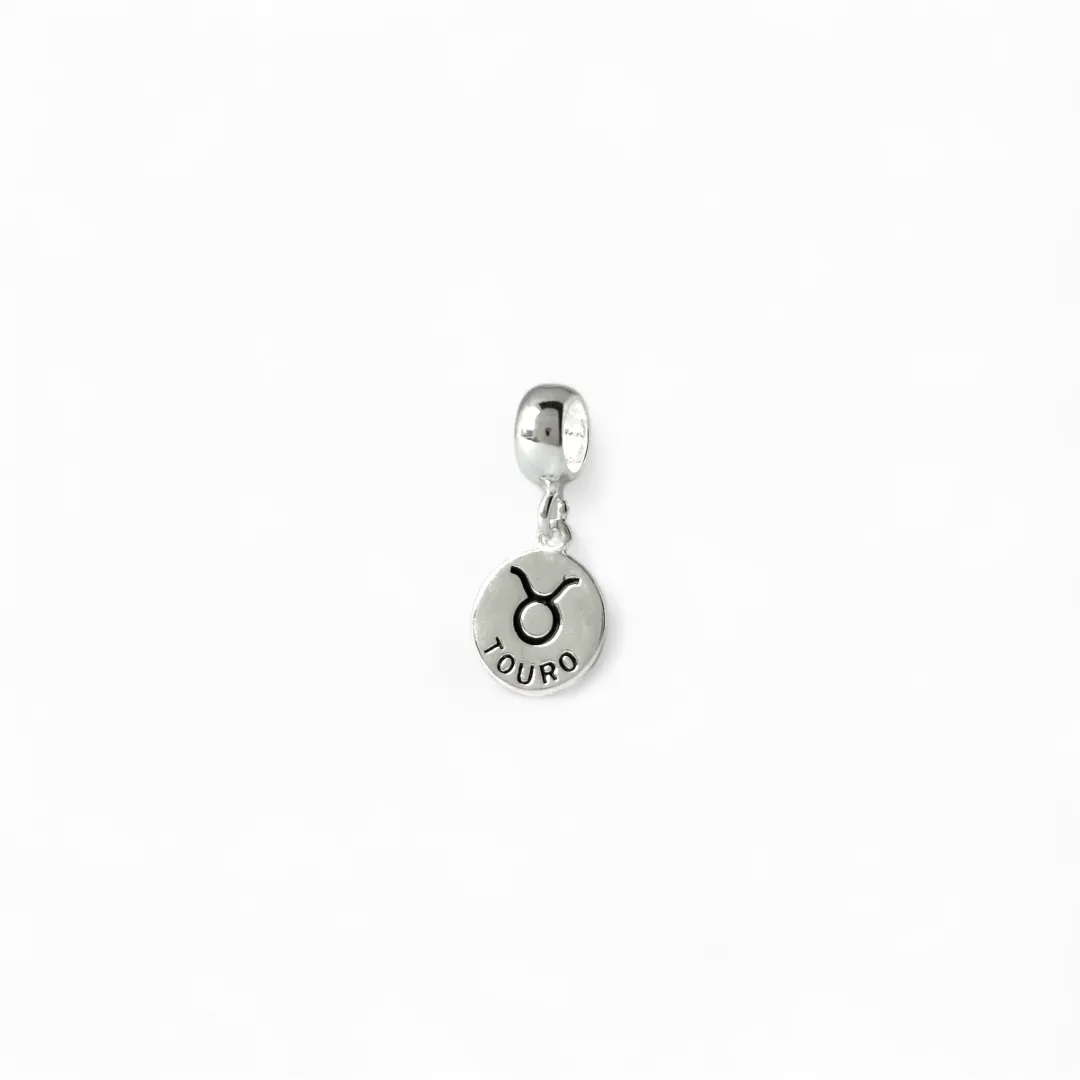Pingente Berloque Prata 925 Signo de Touro