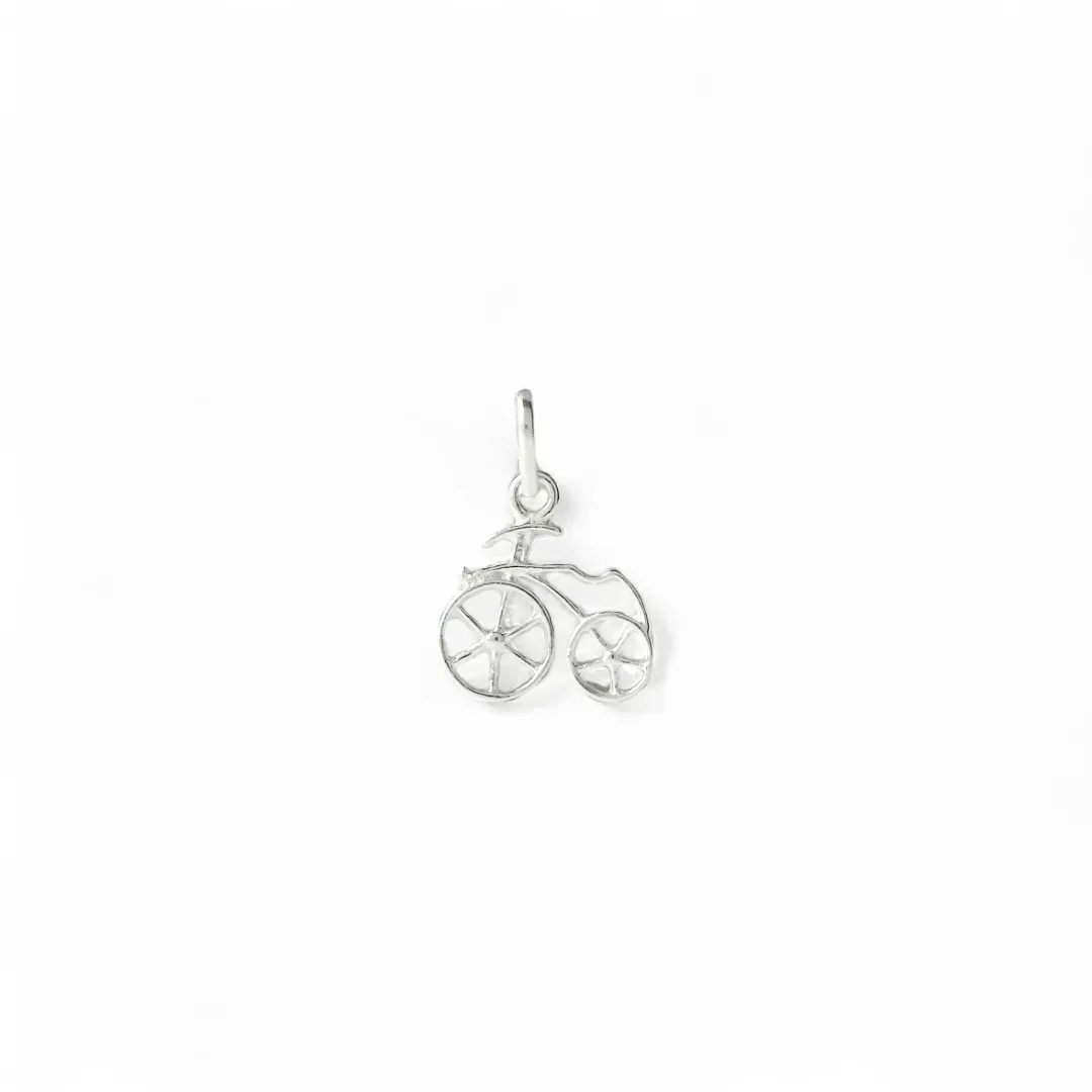 Pingente Bicicleta Prata 925 Liso