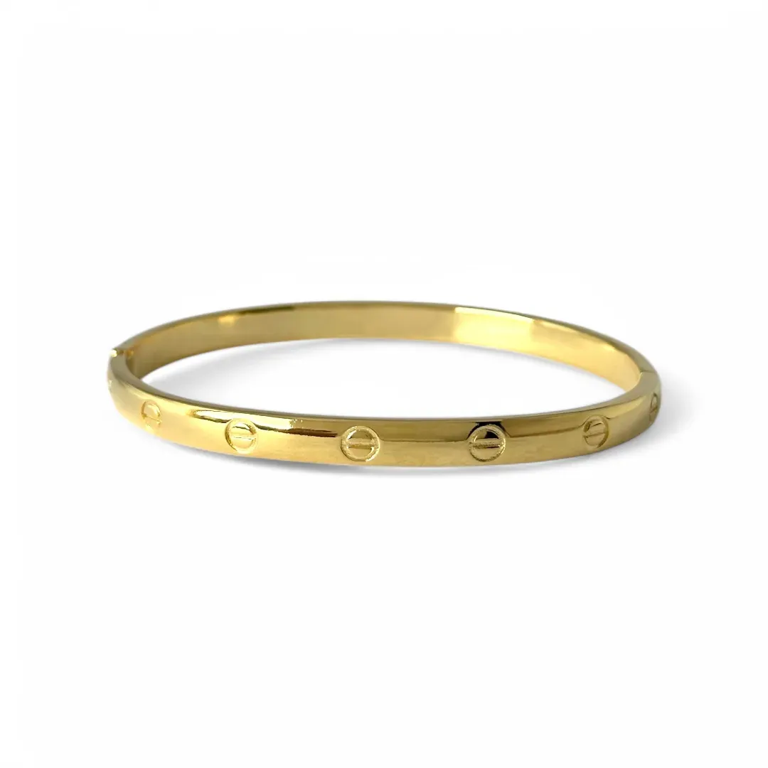 Pulseira Bracelete Cartier Banhado a Ouro 18k