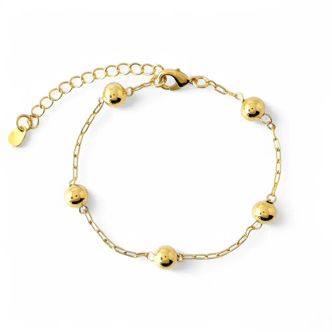 Pulseira Cartier Bola Banhada a Ouro 18k Lisa