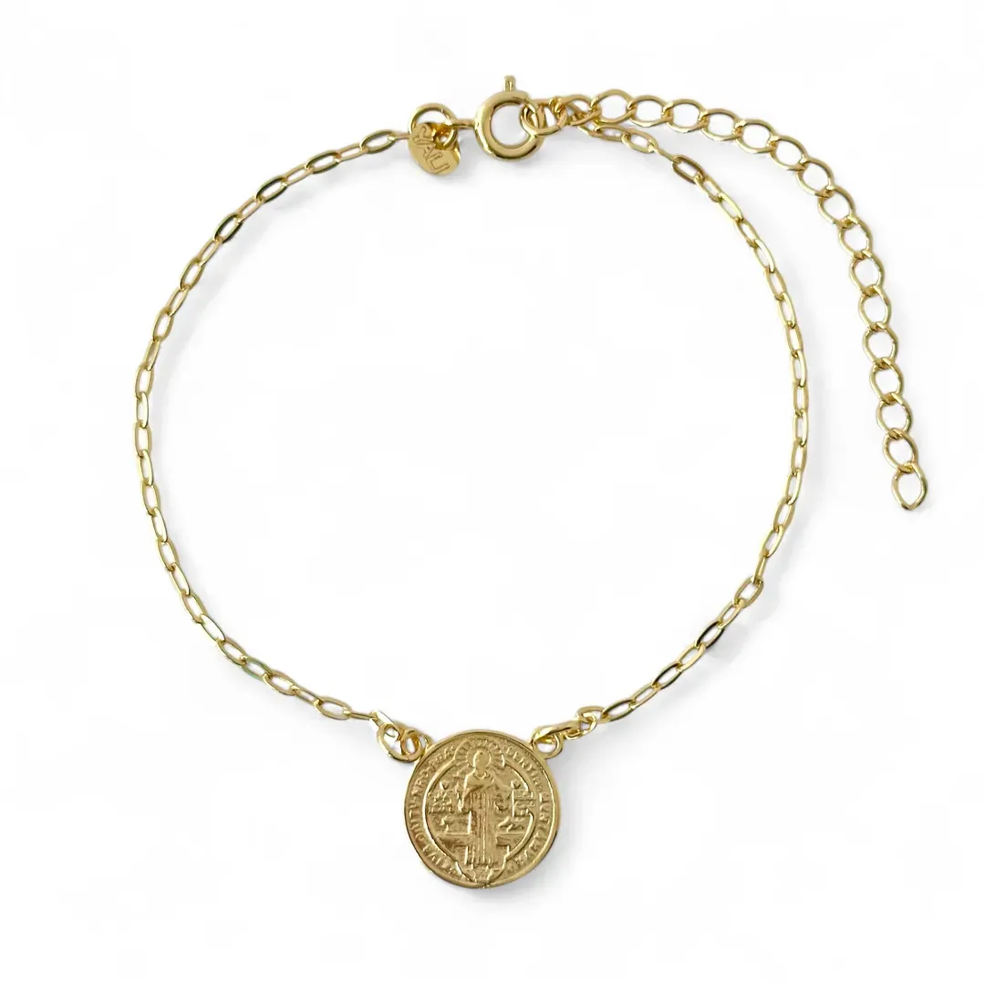 Pulseira Elo Cartier São Bento Banhada a Ouro 18K