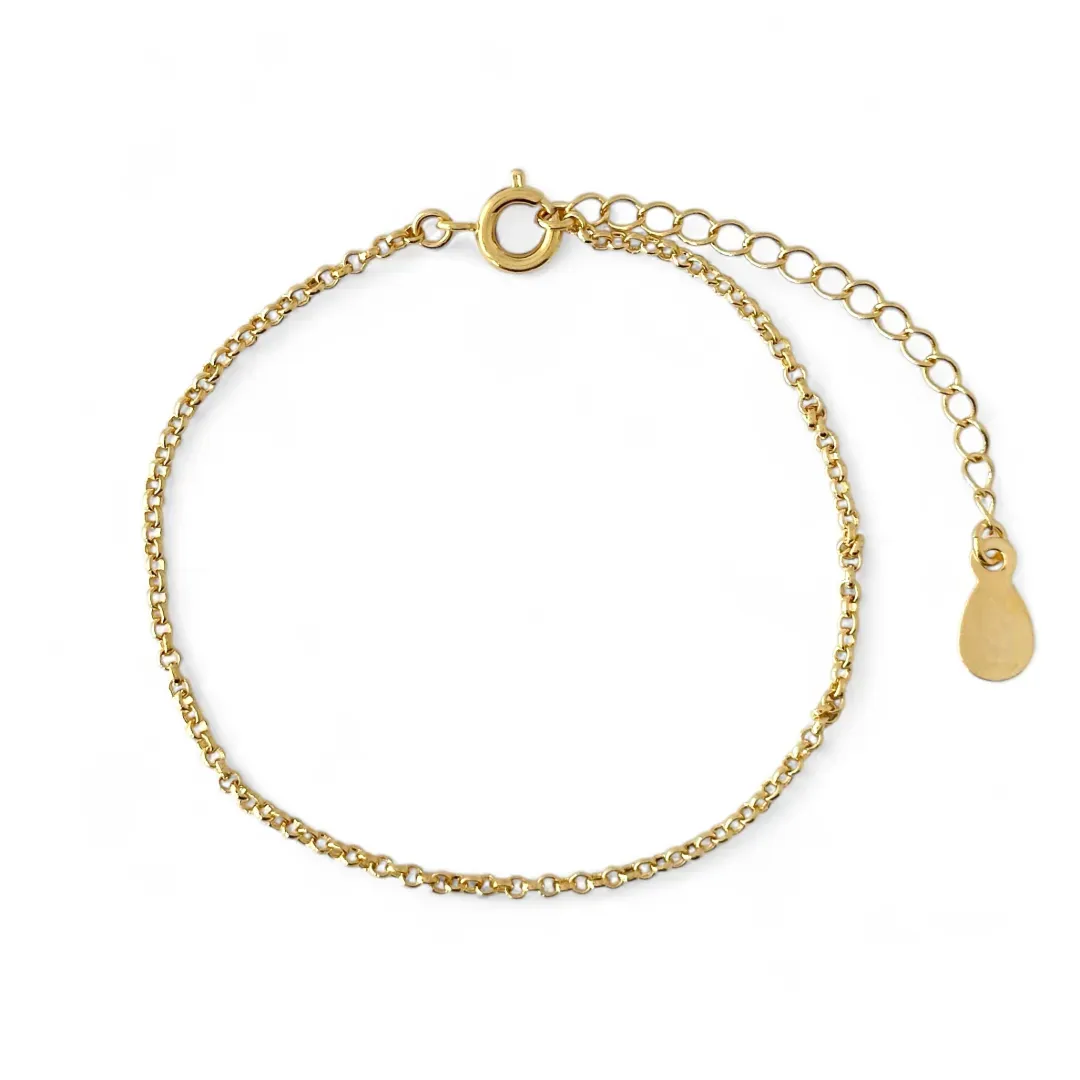 Pulseira Elo Português Banhada a Ouro 18K