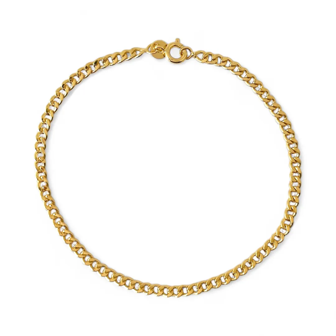 Pulseira Masculina Elo 1 em 1 Banhada a Ouro 18k