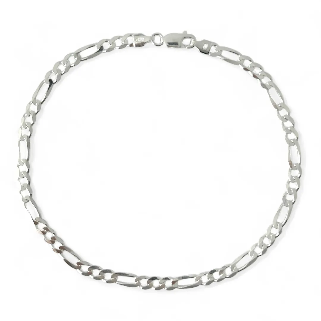 Pulseira Masculina Elo 3 em 1 Prata 925 - 23cm
