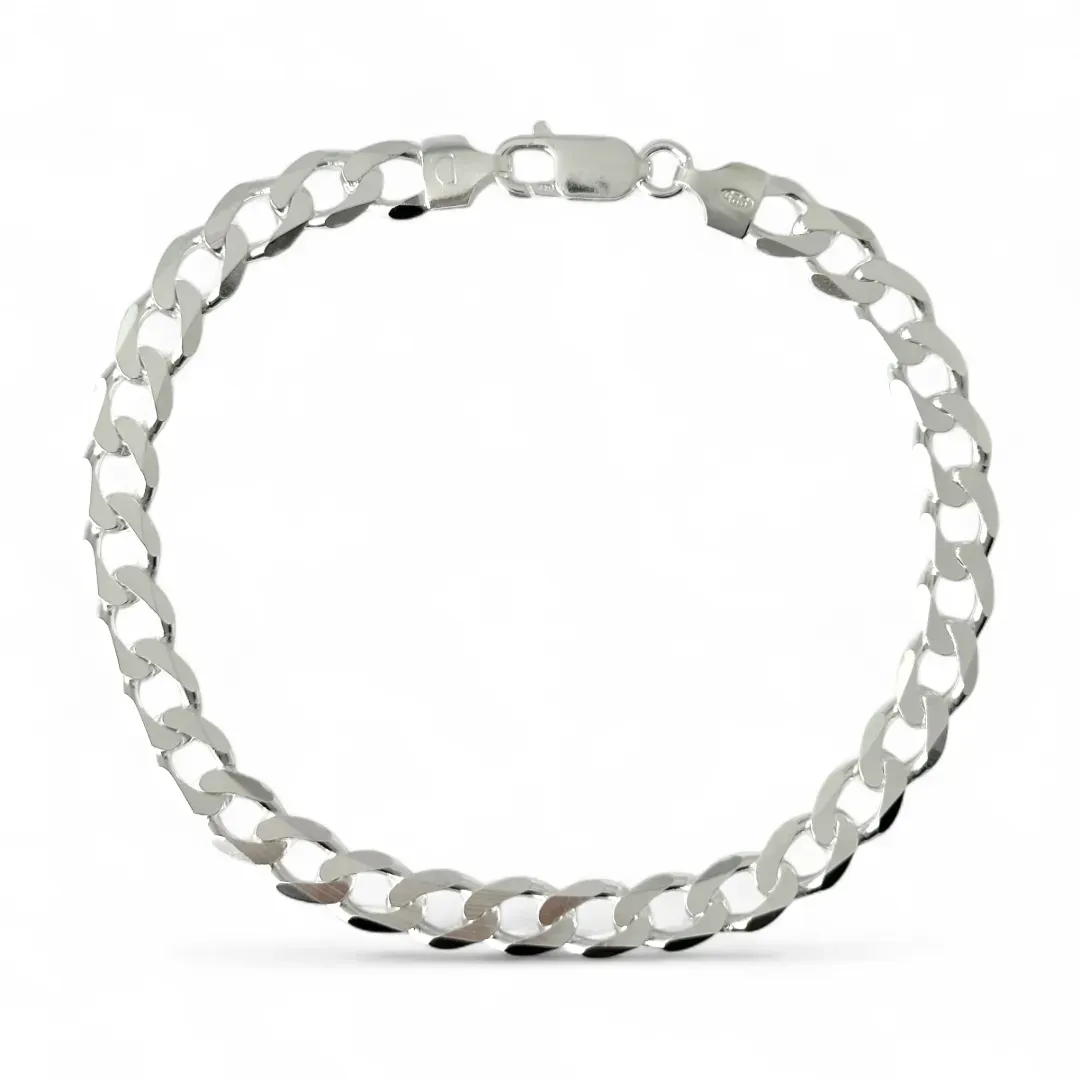 Pulseira Masculina Elo Grumet Prata 925 - 22cm