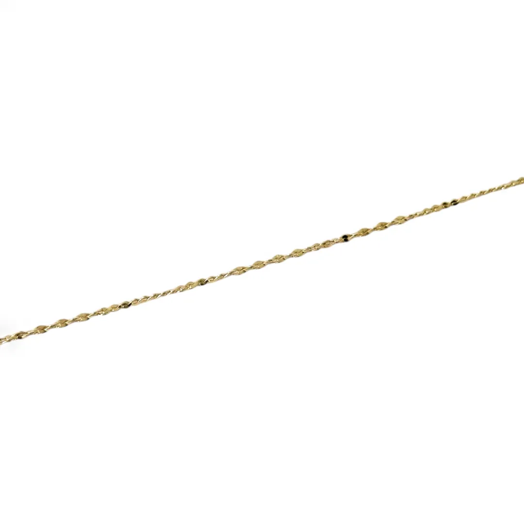 Pulseira Tornozeleira Fio Torcido Banhada a Ouro 18k