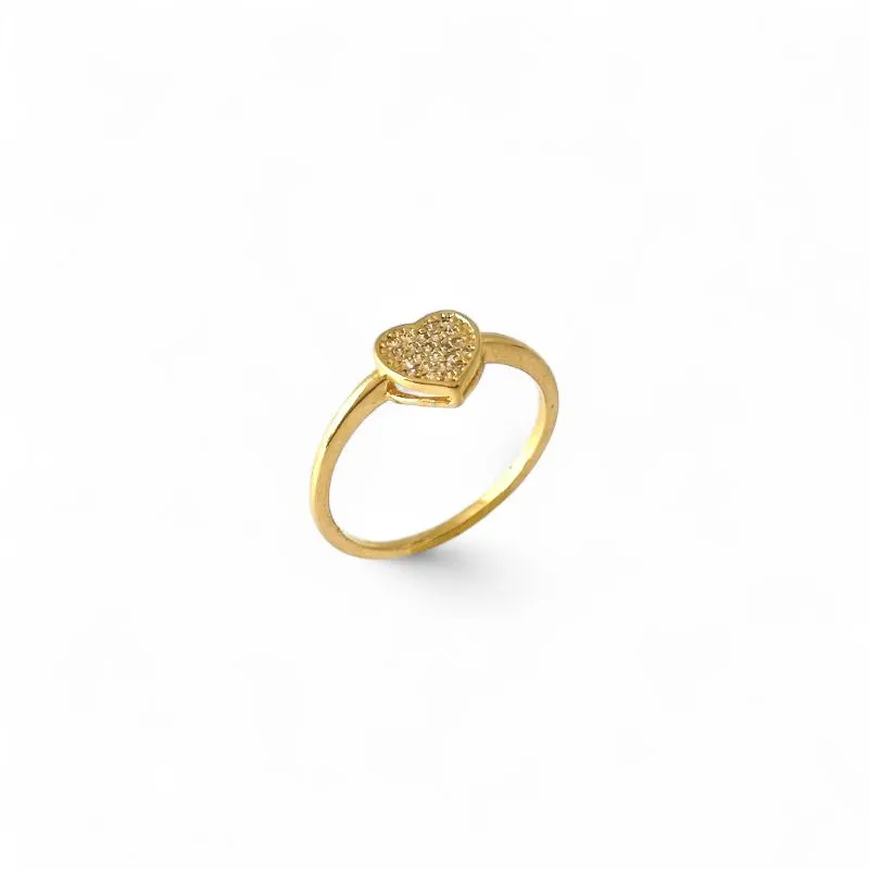 Anel Coração Banhado a Ouro 18k com Zircônias