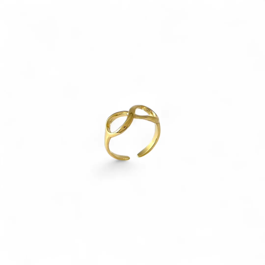 Anel Falange Banhado a Ouro 18k Infinito