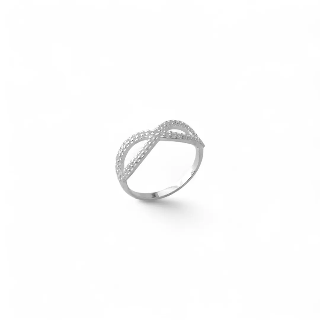 Anel Infinito Prata 925 com Zircônias
