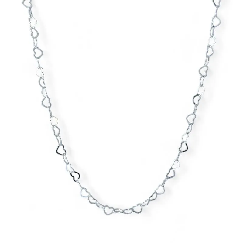 Colar Elo Coração Prata 925 - 40cm