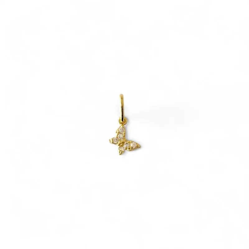 Pingente Borboleta Banhado a Ouro 18k com Zircônias