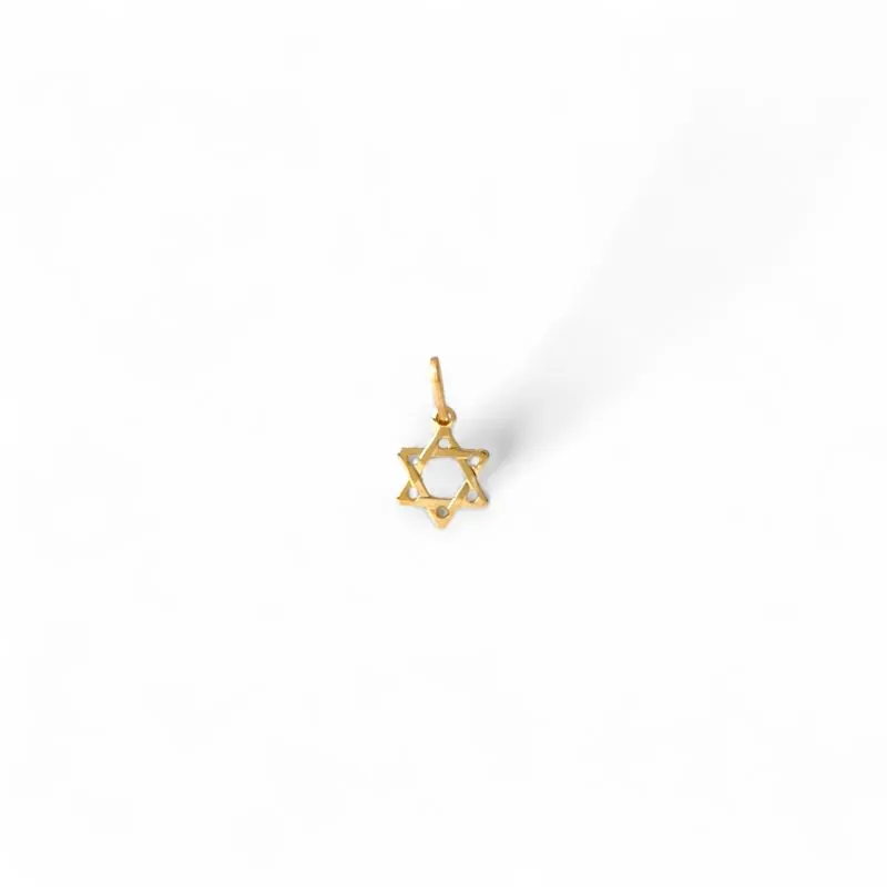 Pingente Estrela de Davi Banhado a Ouro 18k
