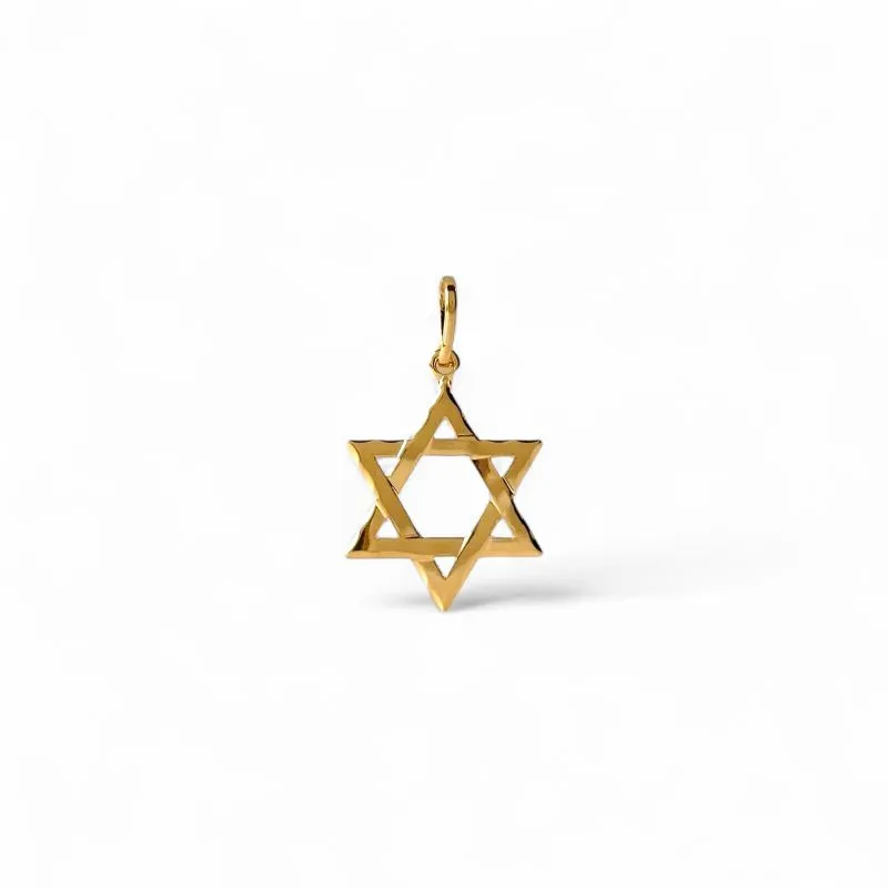 Pingente Estrela de Davi Banhado a Ouro 18k